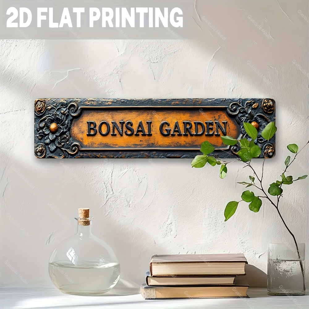 Letrero plano de aluminio resi - Bonsai Garden Restaurant reseña y precio