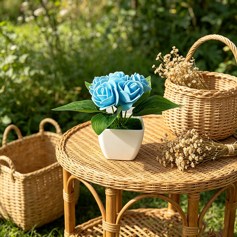 4 piezas de rosas artificiales - Bonsai Garden Restaurant reseña y precio